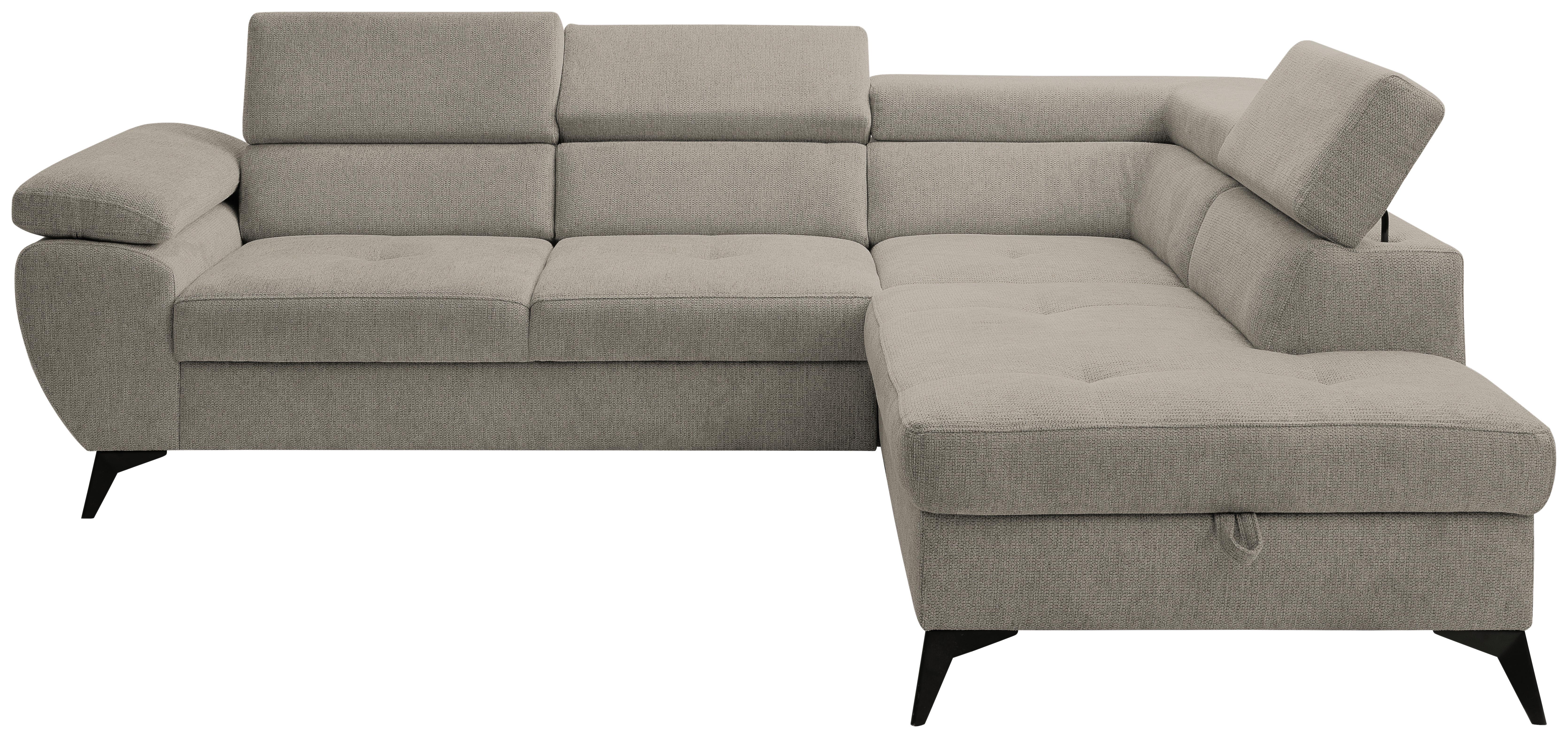 Kutna Garnitura Floris - crna/taupe, Moderno, tekstil/metal (256/75-90/200cm) - Modern Living