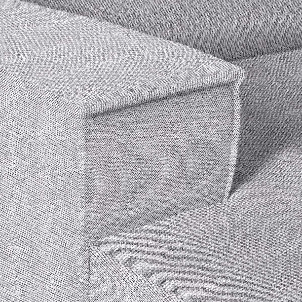 Wohnlandschaft Loft in Hellgrau - Hellgrau/Schwarz, MODERN, Kunststoff/Textil (172/75/265cm) - Mömax