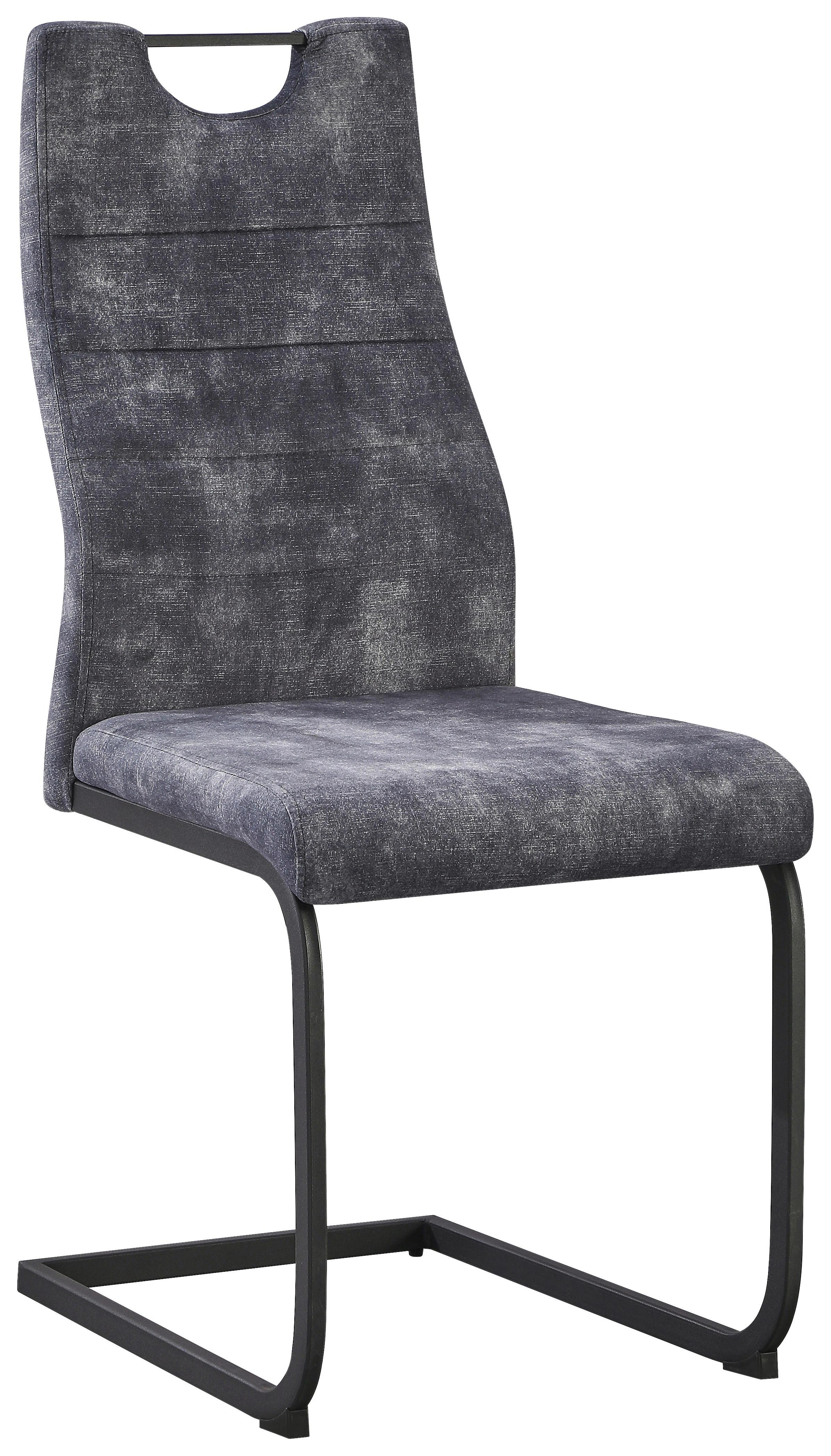 Nihajni Stol Melbourne, Siva - siva/črna, Moderno, kovina/tekstil (44/101/58cm)