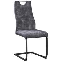 Nihajni Stol Melbourne, Siva - siva/črna, Moderno, kovina/tekstil (44/101/58cm)