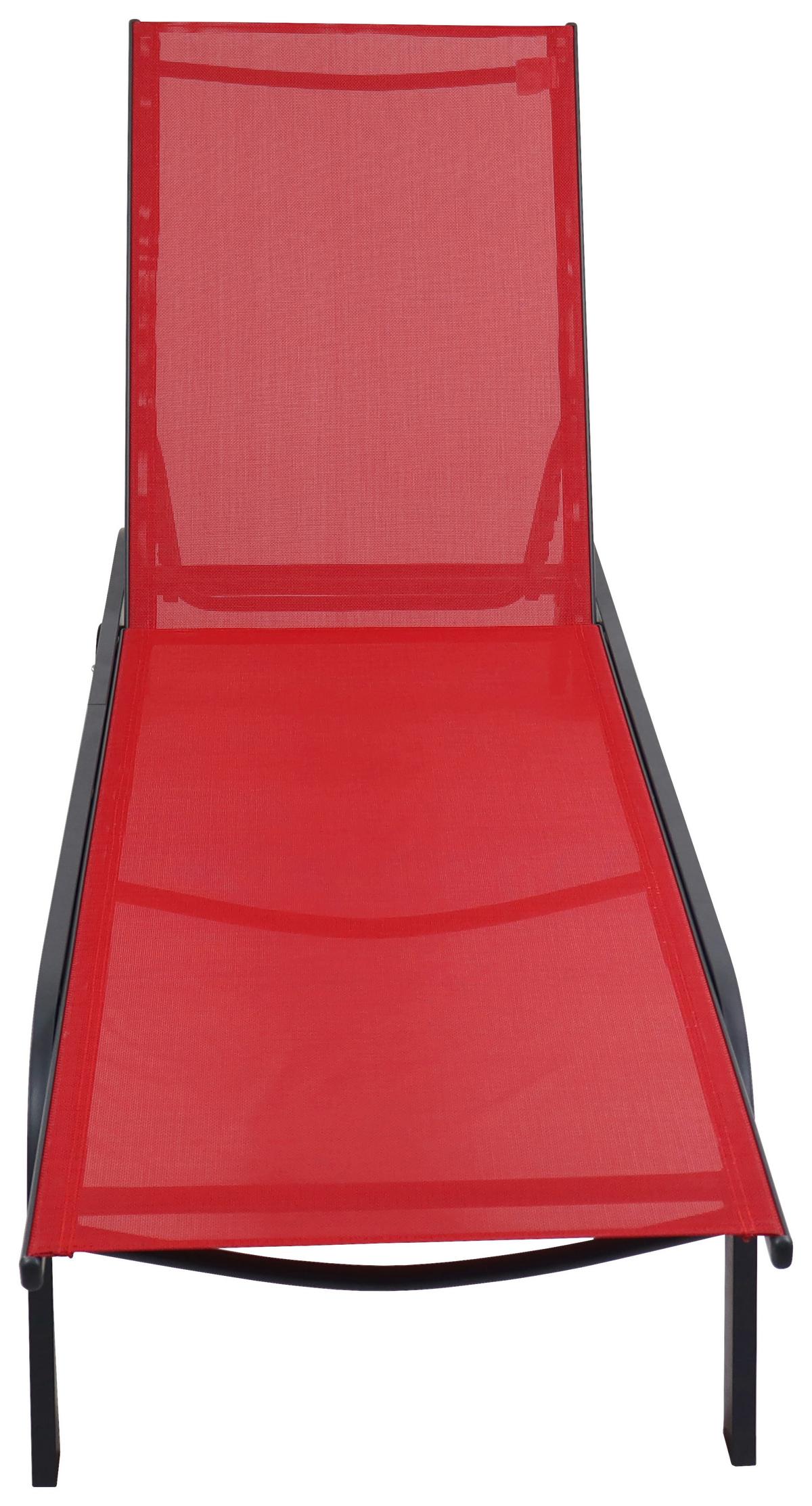 CHAISE LONGUE DE JARDIN SONLAS - Rot, Modern, Kunststoff/Textil (32/58/192cm) - Ambia Garden