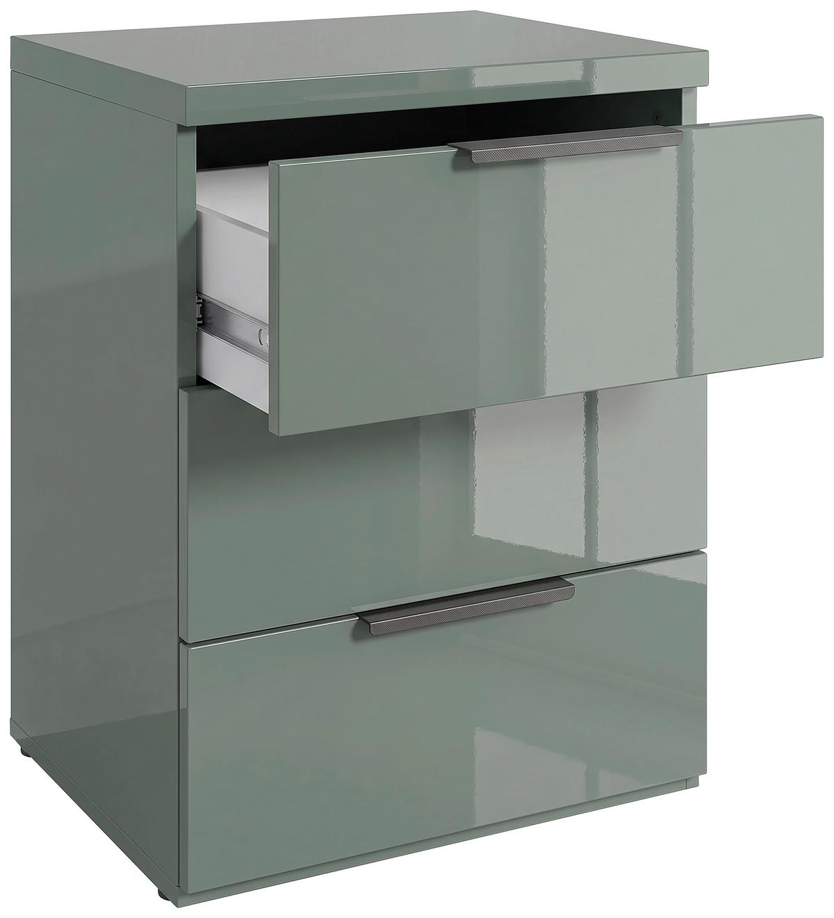 Nachtkästchen Mundi Grün/Kaschmir - Kaschmir/Anthrazit, MODERN, Holzwerkstoff (49/63,5/40cm) - Mömax