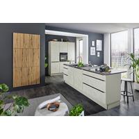 Einbauküche Focus / Manhattan in Grau / Eichefarben - Eichefarben/Grau, MODERN, Holzwerkstoff - Nolte Küchen