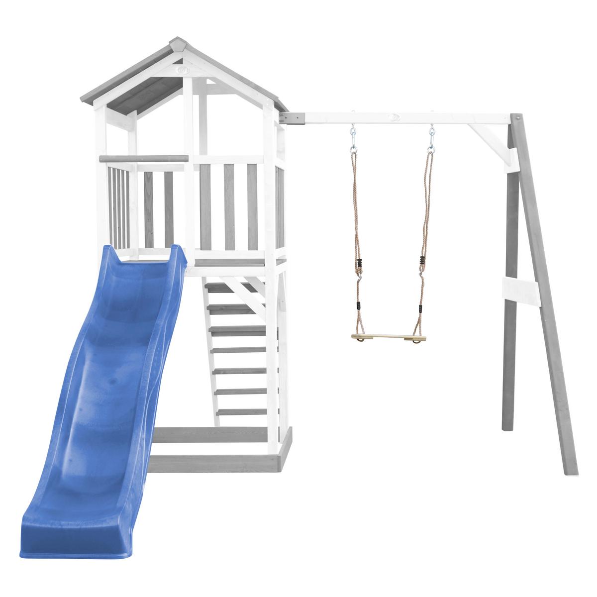 Spielhaus Beach Tower Swing - Blau/Weiß, Basics, Holz/Kunststoff (277/242/349cm)