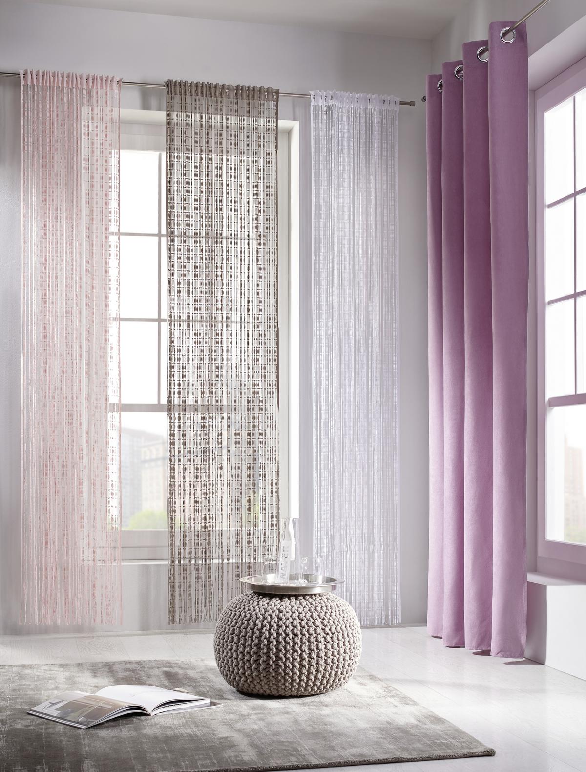 Ösenvorhang Velours ca. 140x245cm - Flieder, KONVENTIONELL, Textil (140/245cm) - Modern Living