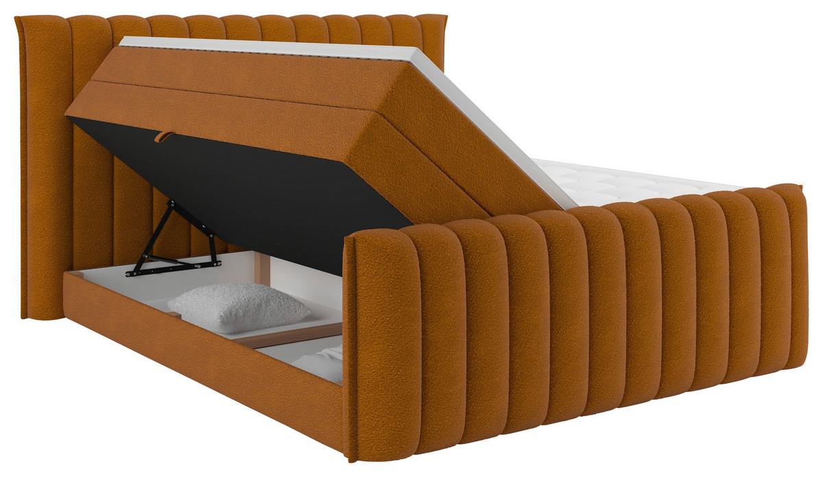 PAT BOXSPRING LINA - ruginiu, Konventionell, plastic/lemn (180/200cm) - Premium Living