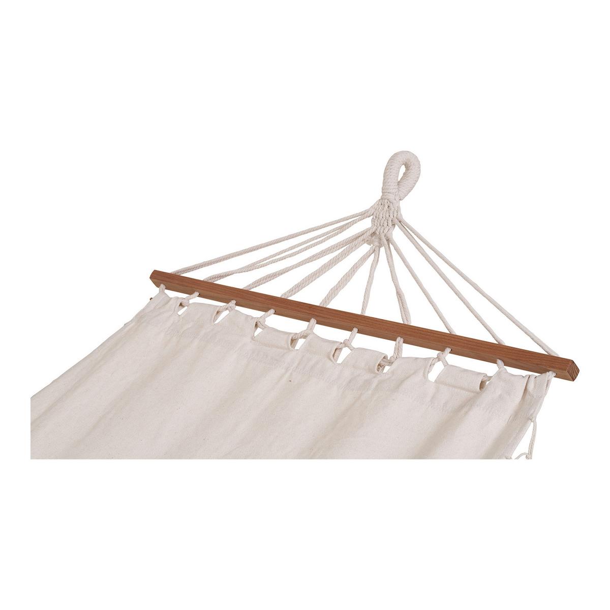 Hängematte Edessa Weiß - Weiß, Basics, Holz/Textil (200/3/80cm)