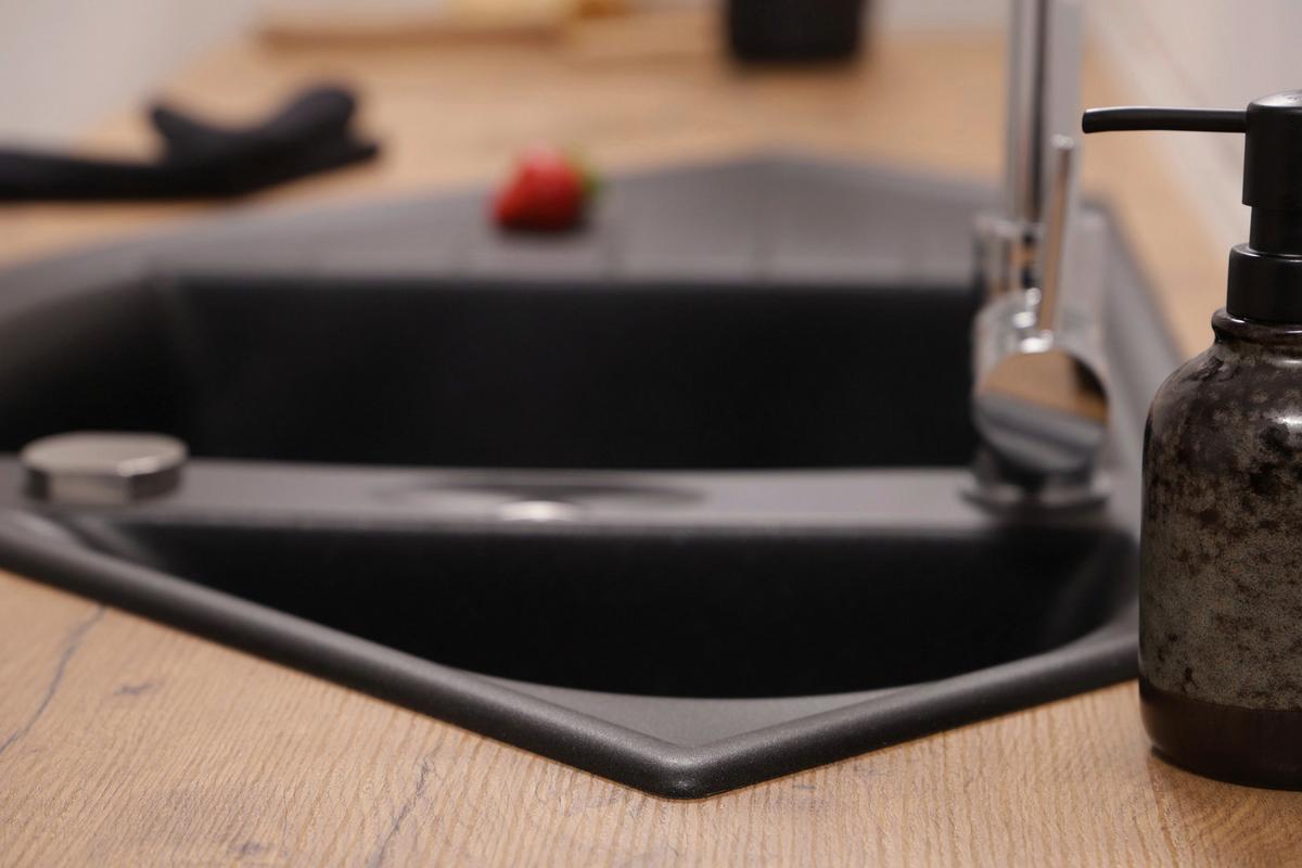 Pomivalno Korito Arlington, 110x52cm - črna, Basics, kamen (110,5/19,5/52cm) - Respekta