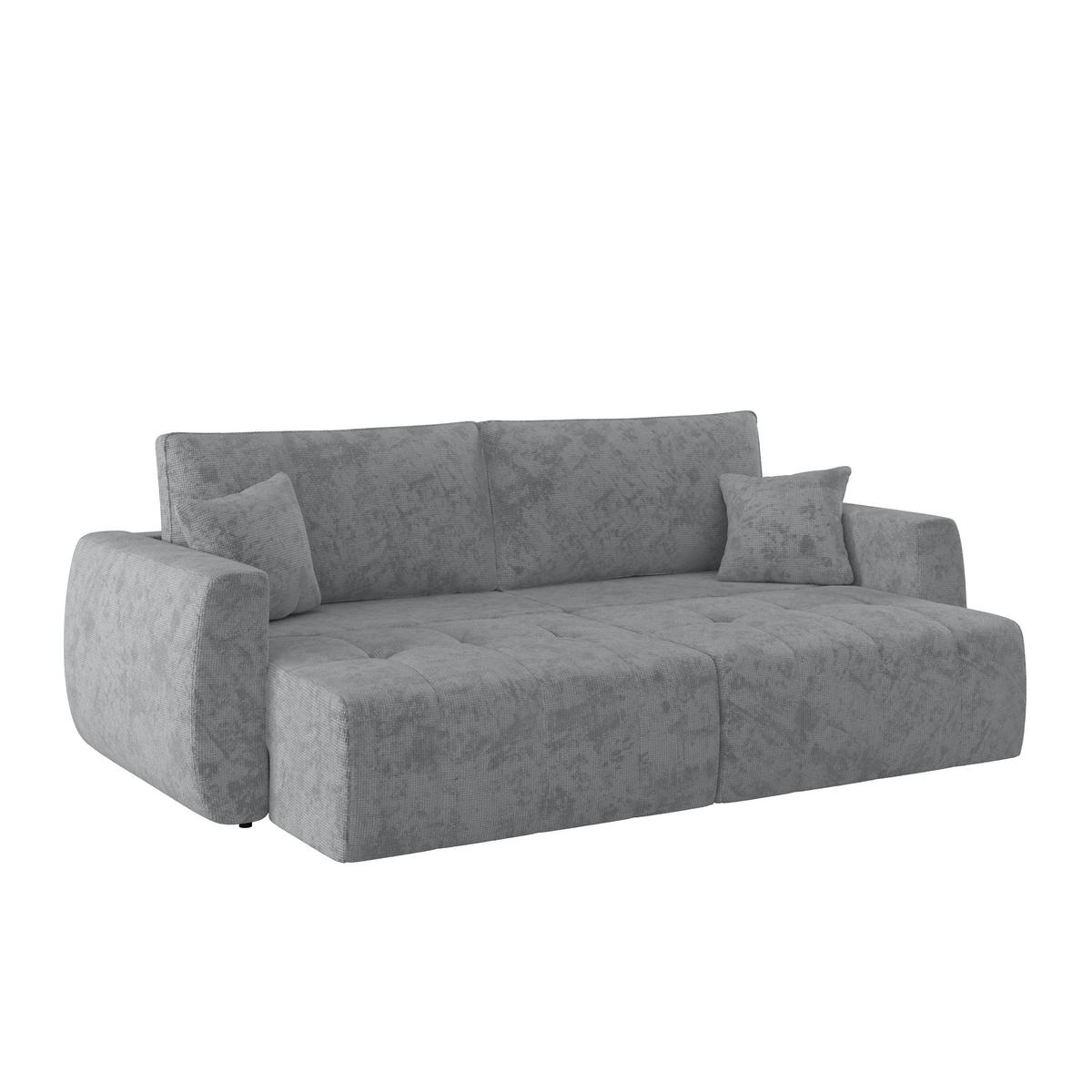 Canapea extensibila BALI - gri, Modern, lemn/textil (245/74-90/104cm) - Luca Bessoni