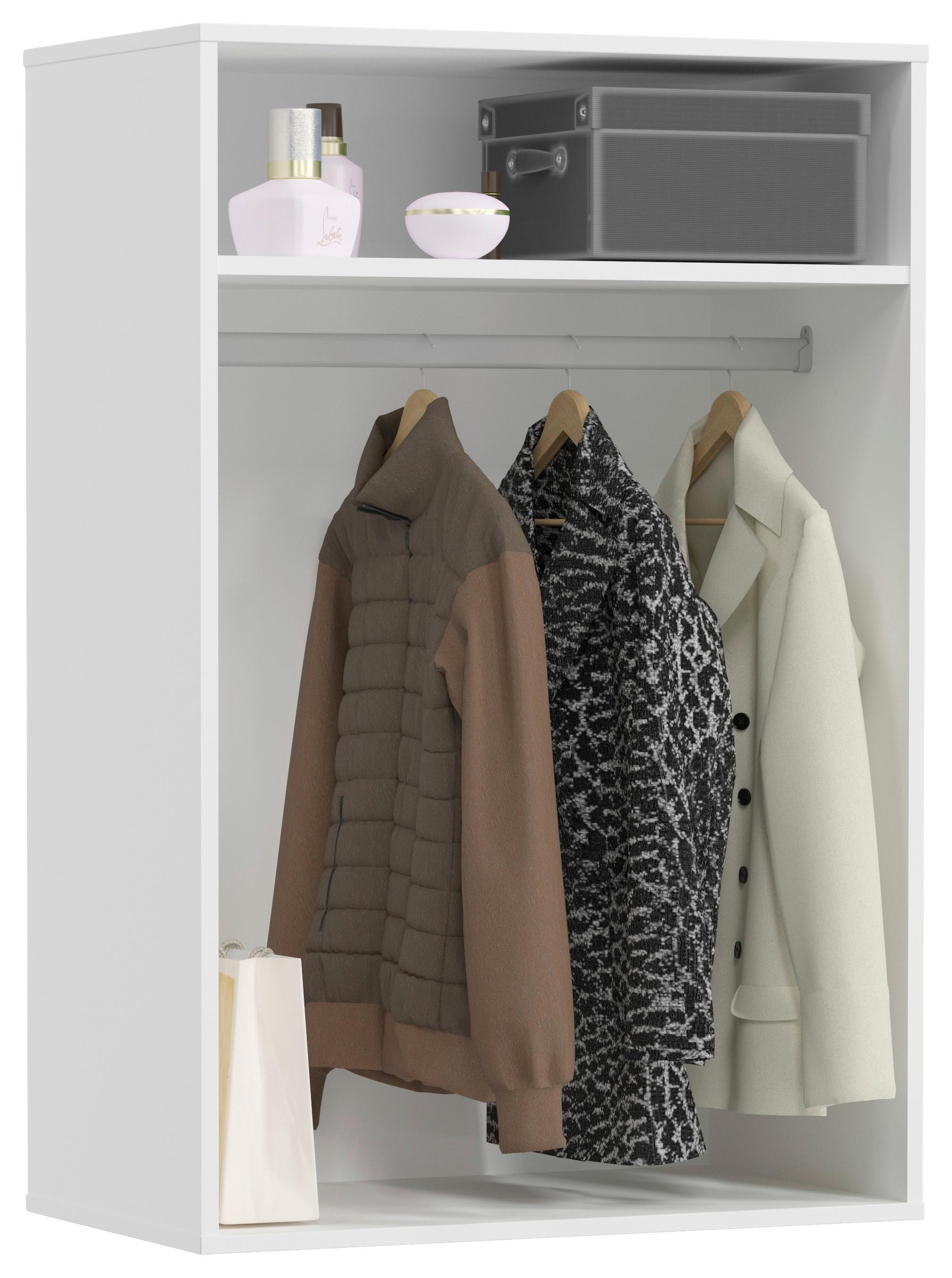 Garderobenschrank in Weiß - Weiß, MODERN, Holzwerkstoff (68/105/40cm) - Mömax