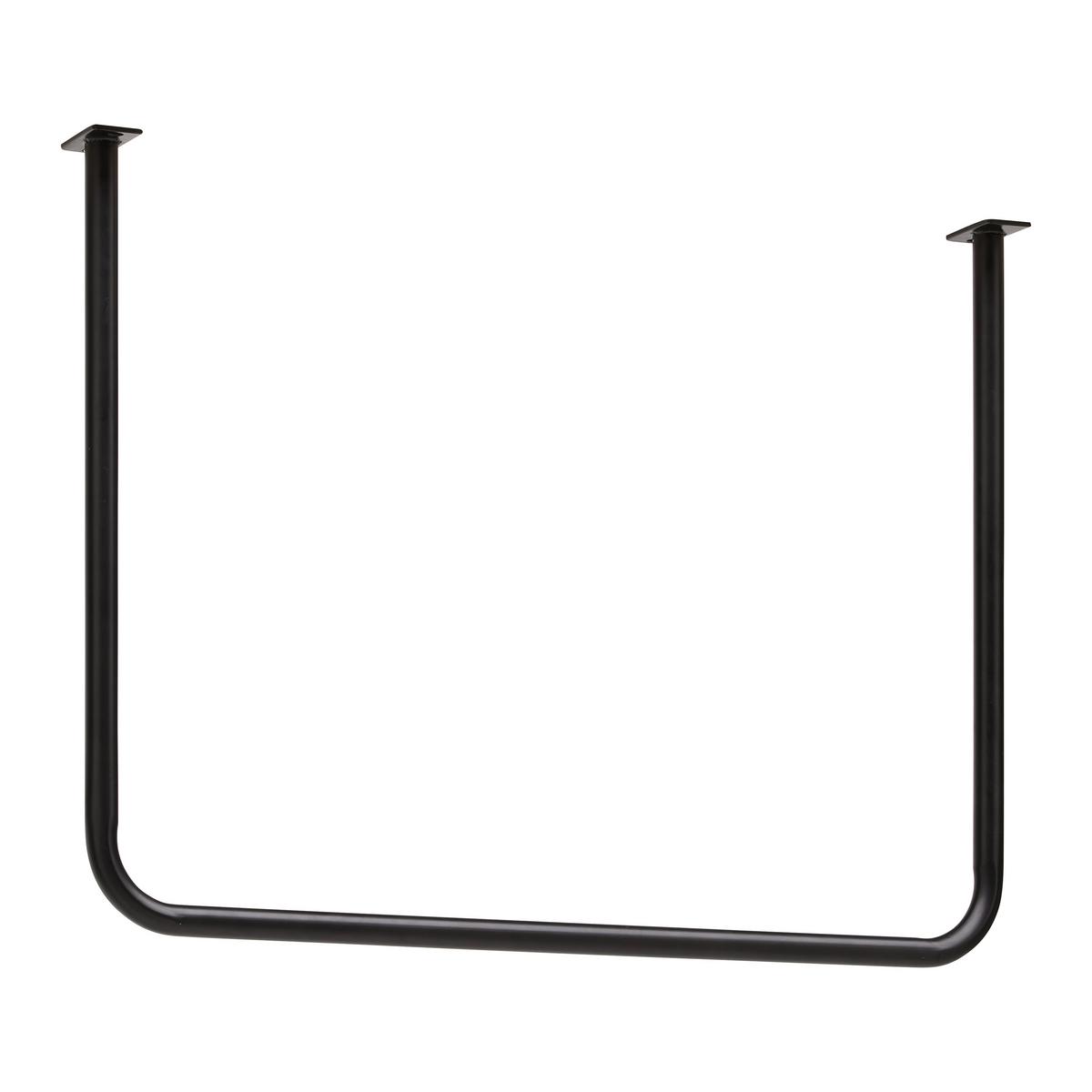 Wandgarderobe Pipe Schwarz - Schwarz, MODERN, Metall (80/60/6cm) - Mömax