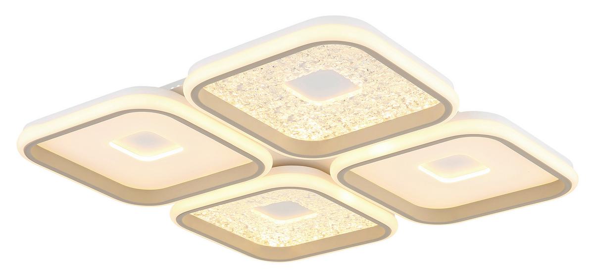 Led Stropna Svjetiljka Mosaiko - bijela/boje pijeska, Design, metal/plastika (54/54/7,8cm) - Globo