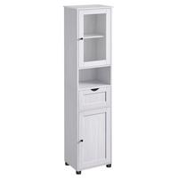 HOCHSCHRANK BBK163T44V1 - Schwarz/Weiß, Trend, Glas/Holzwerkstoff (40/165/30cm) - MID.YOU