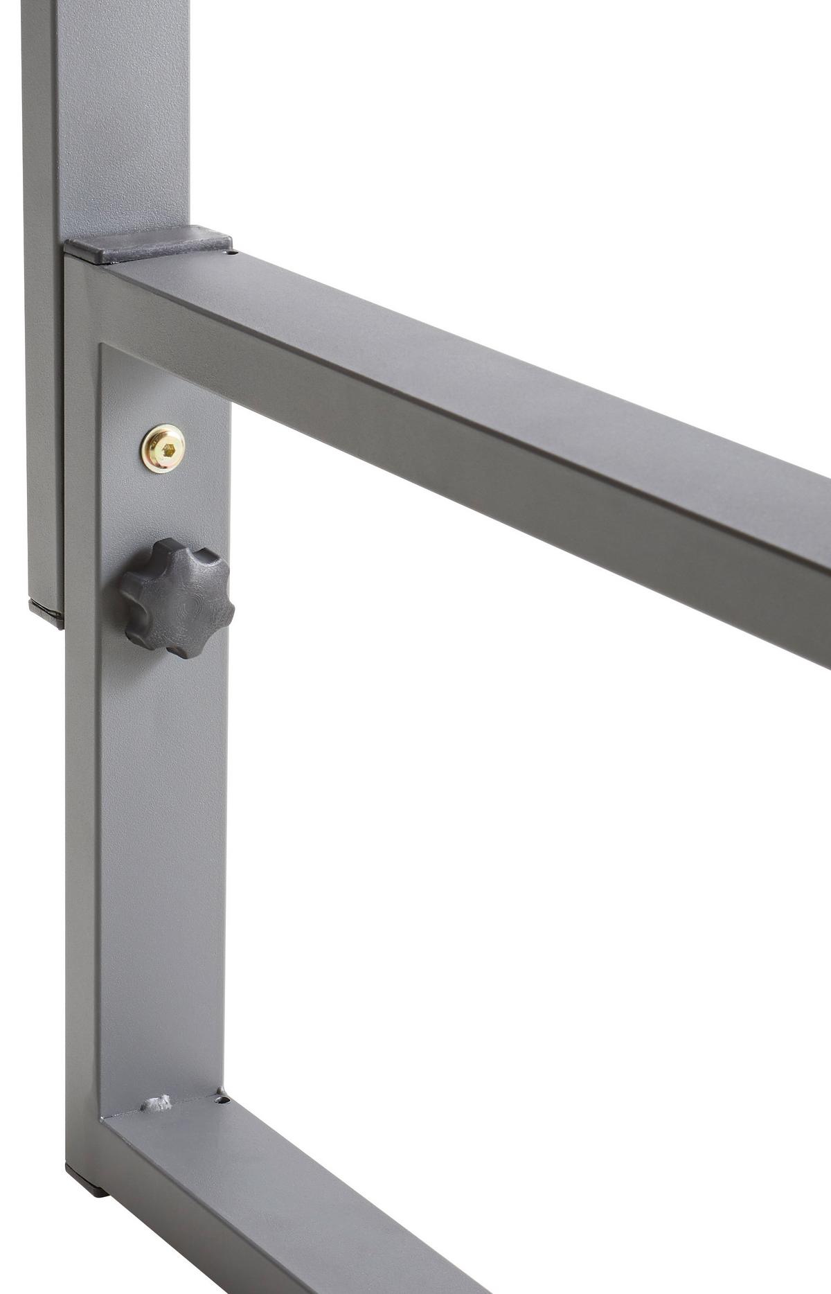 KOMPLET MEBLI TARASOWYCH PARIS - kolor drewna tekowego/szary, Modern, metal/drewno (110/45-63/48cm) - Ambia Garden