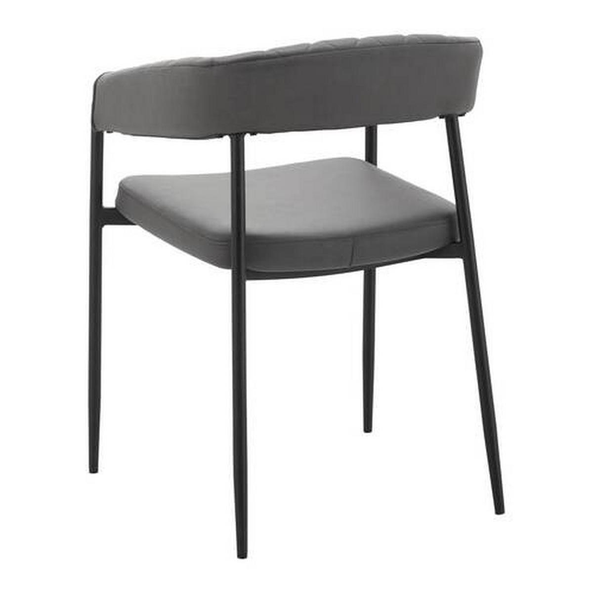 KRZESŁO Z PODŁOKIETNIKAMI LANI - czarny/szary, Modern, metal/drewno (55/76/57cm) - Bessagi Home