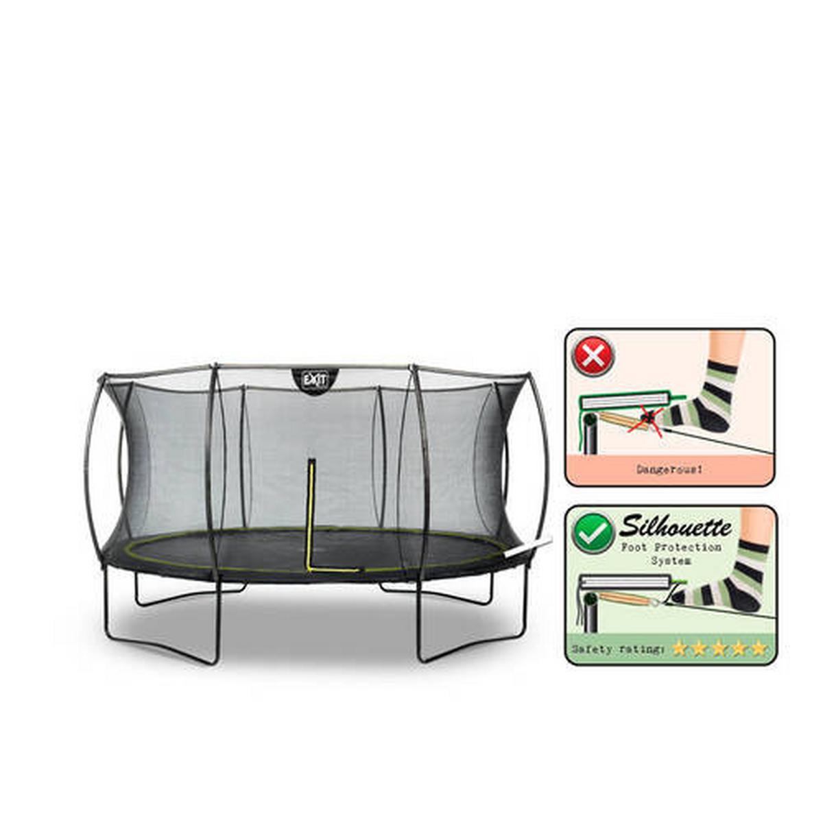 Trampolin Exit Schwarz ø ca. 427cm - Schwarz, KONVENTIONELL, Kunststoff/Metall (427/269cm) - EXIT Toys