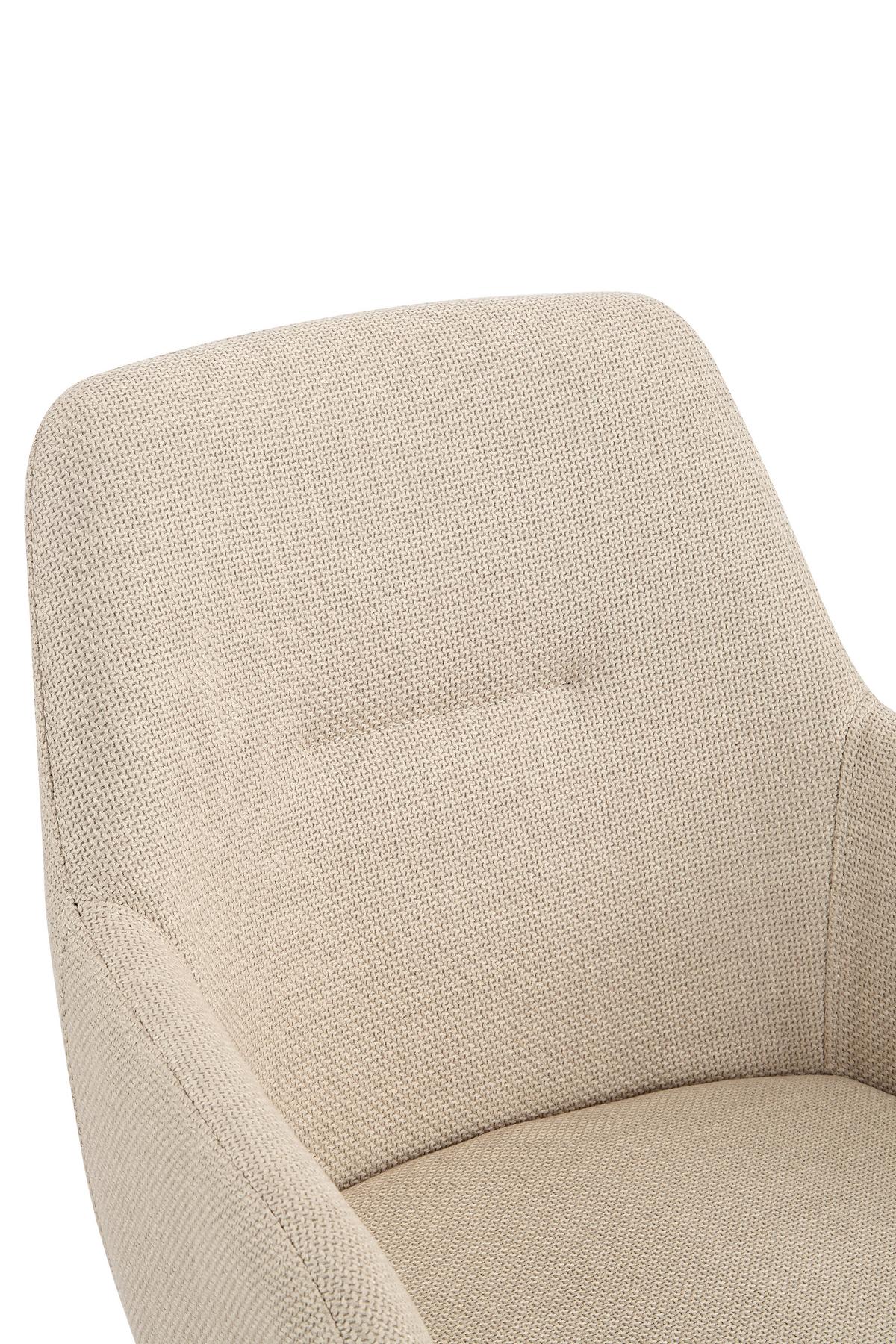 ARMLEHNSTUHL-SET TRIEST S 2ER-SET - Beige/Schwarz, MODERN, Textil/Metall (56/83/60cm) - MID.YOU