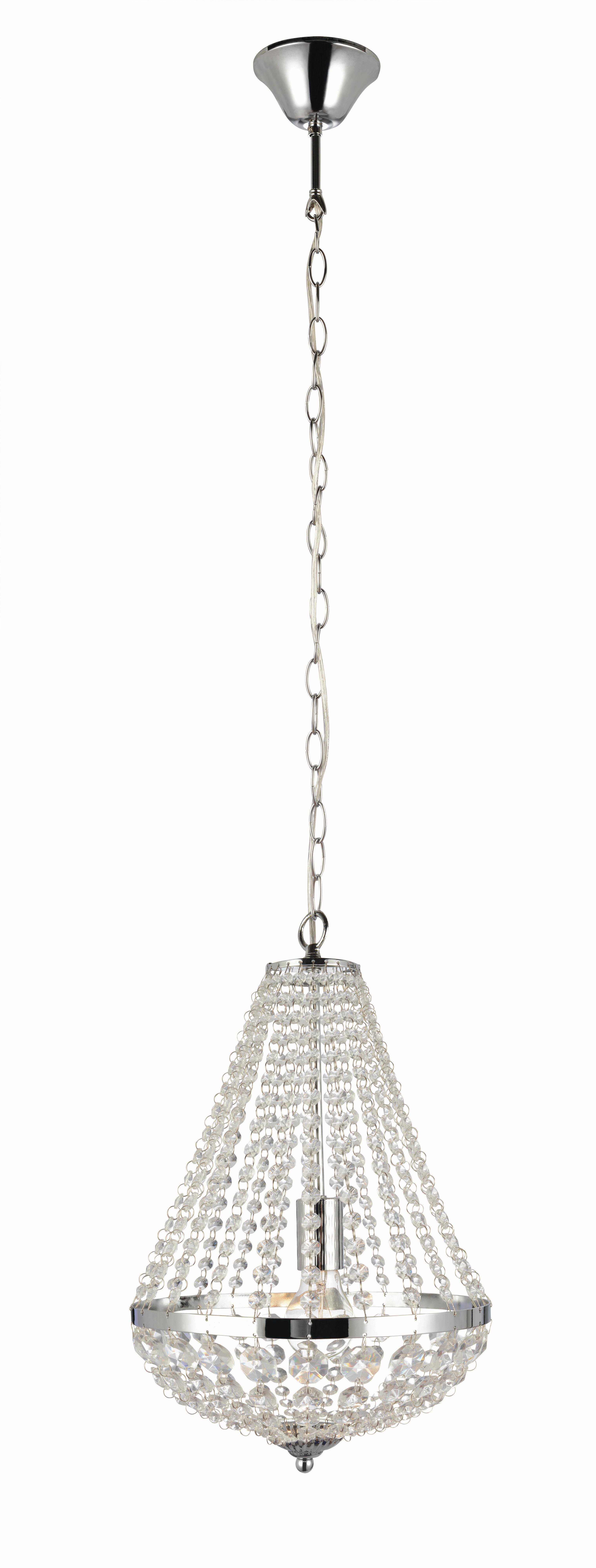 Kronleuchter Gränsö max. 60 Watt - Klar/Chromfarben, Basics, Glas/Metall (30/30/40cm) - Markslöjd