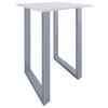 BARTISCH XONA B 80X80 - Weiss/Silberfarben, Konventionell, Holzwerkstoff/Metall (80/80/102cm)