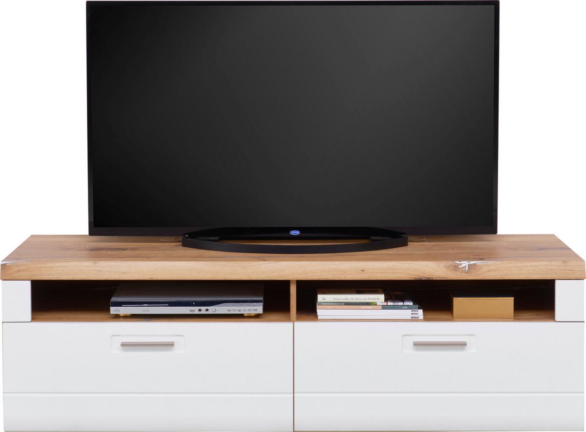 Tv Komoda Auris - bijela/boje hrasta, Moderno, drvni materijal/plastika (163/50/50cm) - Modern Living