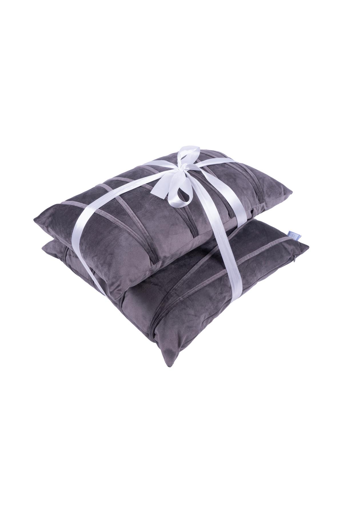 ZIERKISSENSET PAULINA 125 2ER-SET - Graphitfarben, Konventionell (30x45/50x45cm)