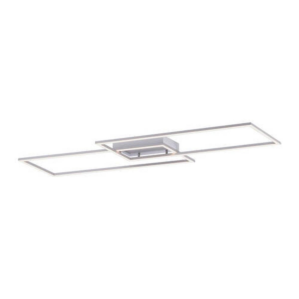 LED-Deckenleuchte Inigo in Chromfarben max. 47 Watt - Chromfarben/Nickelfarben, Design, Kunststoff/Metall (113,20/24,20/6,80cm) - Paul Neuhaus