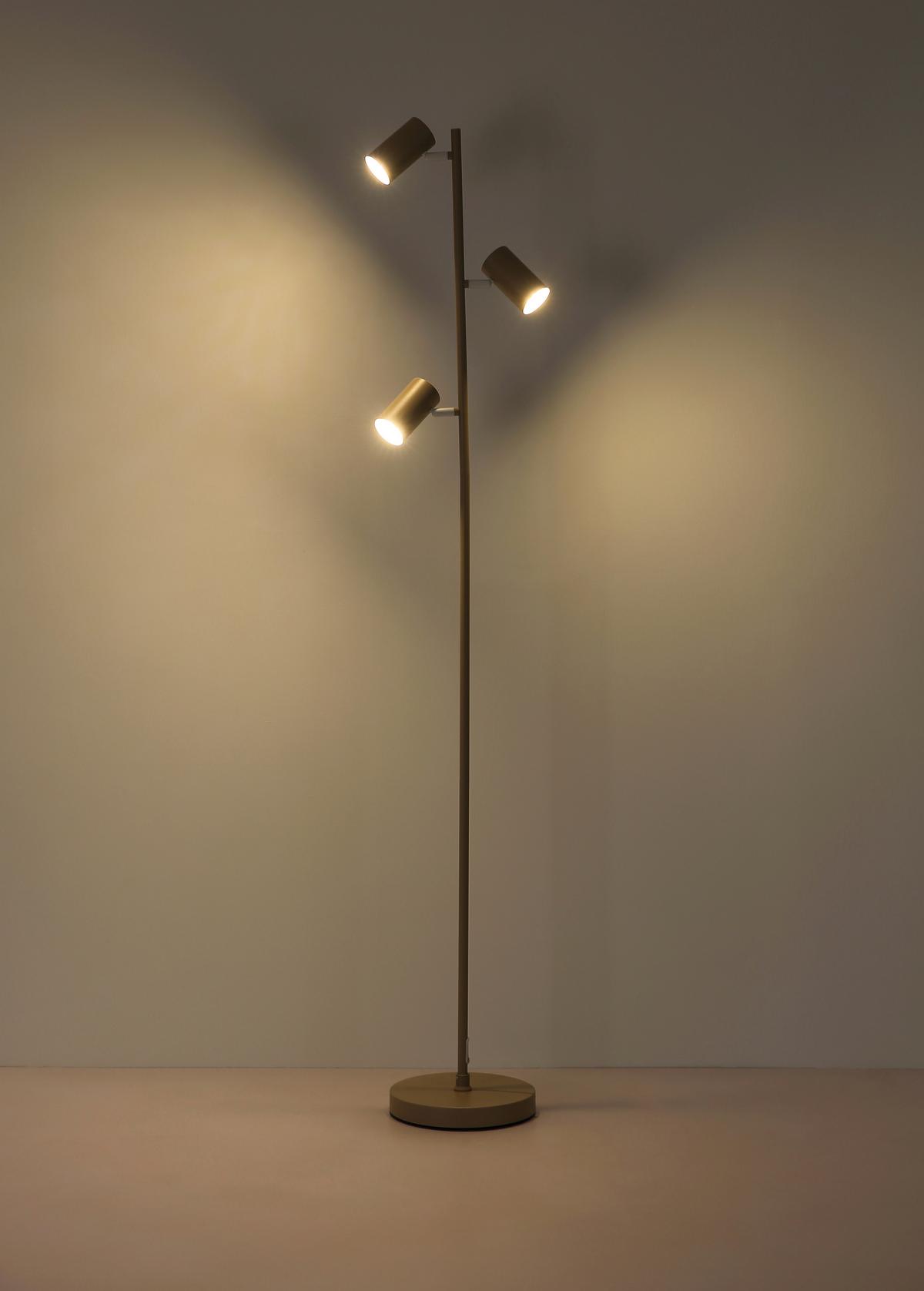 Állólámpa 57911ssa Robby - homokszínű/fehér, Design, műanyag/fém (23/154cm) - Globo