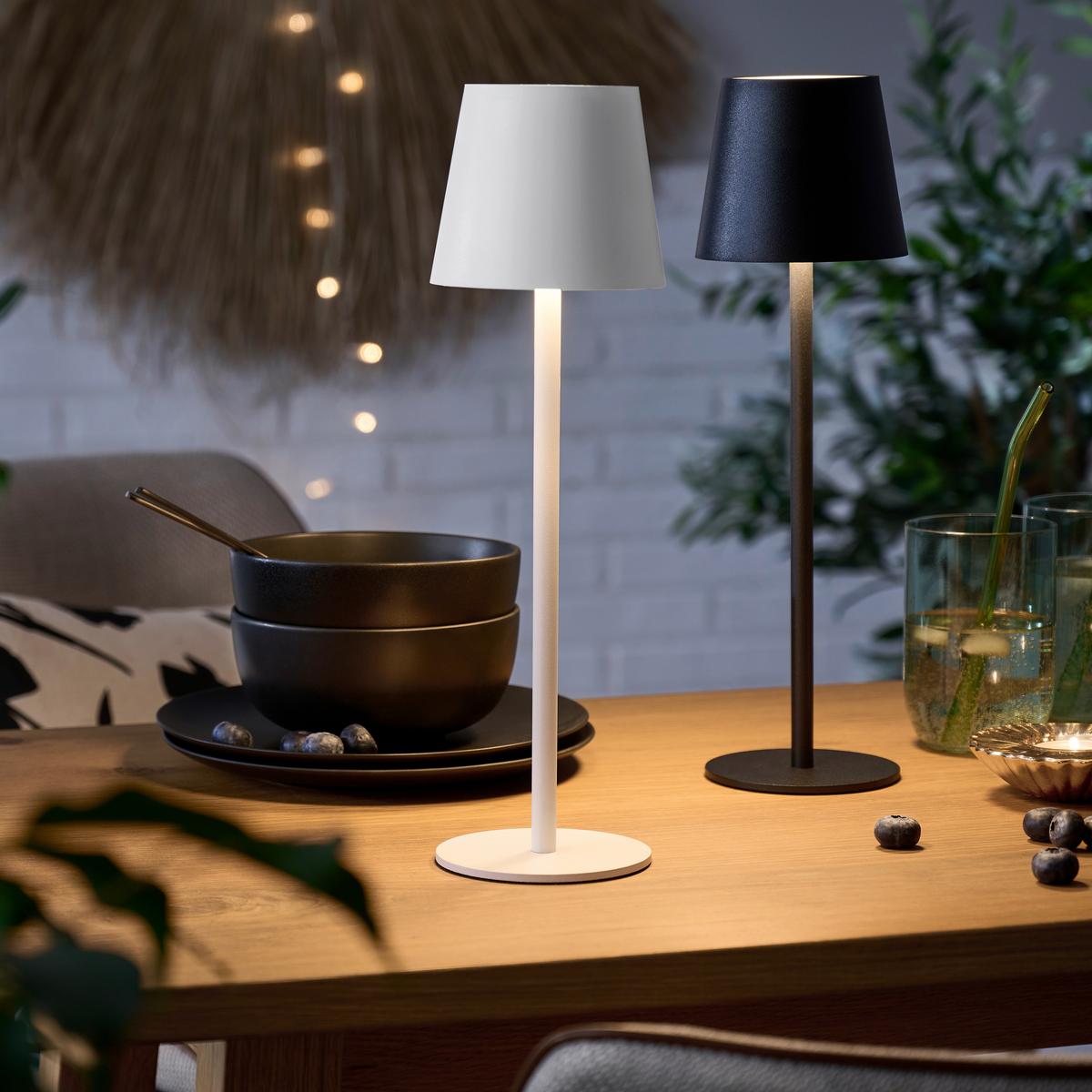 LAMPA STOŁOWA Z AKUMULATOREM BASIC TABLE *SBN* - czarny, Design, tworzywo sztuczne/metal (11,5/36cm) - Novel