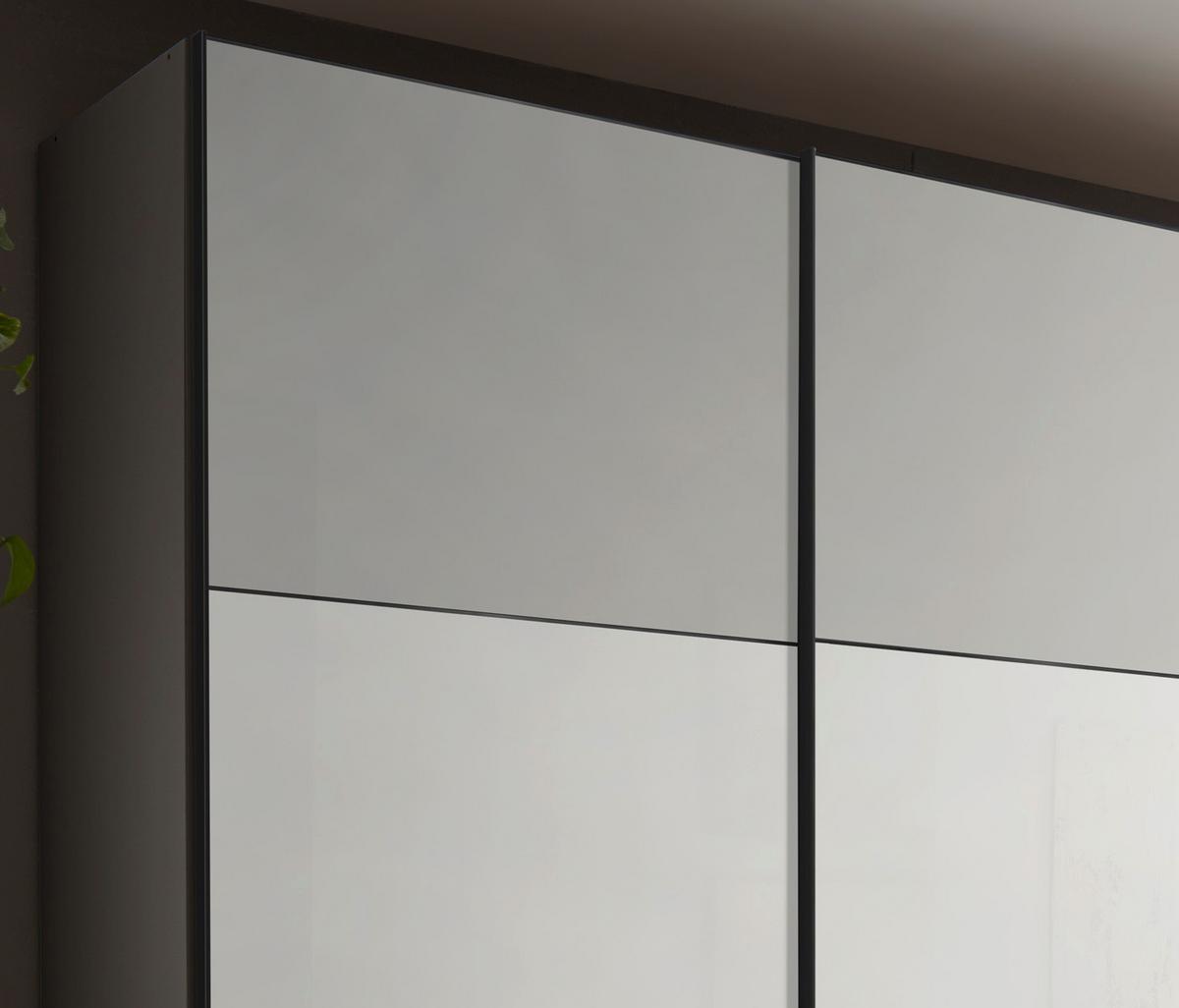 Ormar Sa Staklenim Kliznim Vratima Includo - bijela/tamno siva, Moderno, staklo/drvni materijal (298/222/68cm) - Premium Living