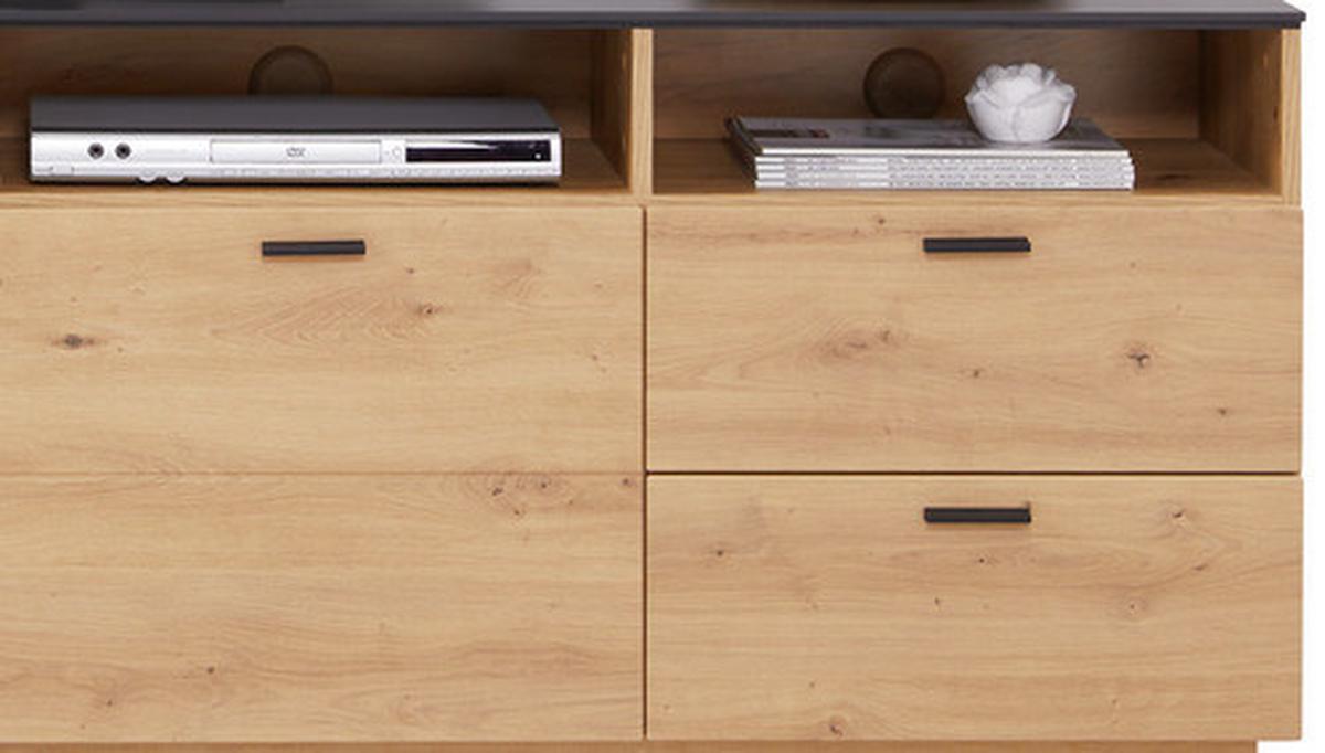 Tv Komoda Tonale - siva/hrast Artisan, Moderno, drvni materijal/plastika (200/68,6/40cm) - Modern Living