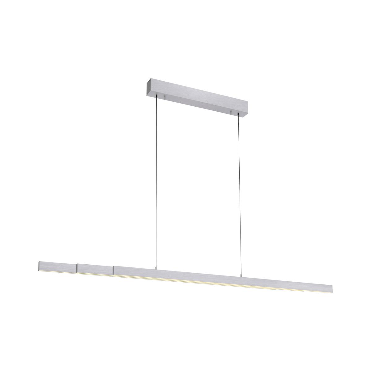 LAMPA WISZĄCA LED 2598-95 ADRIANA - kolor aluminiowy, Design, tworzywo sztuczne/metal (179/55/150cm) - Paul Neuhaus