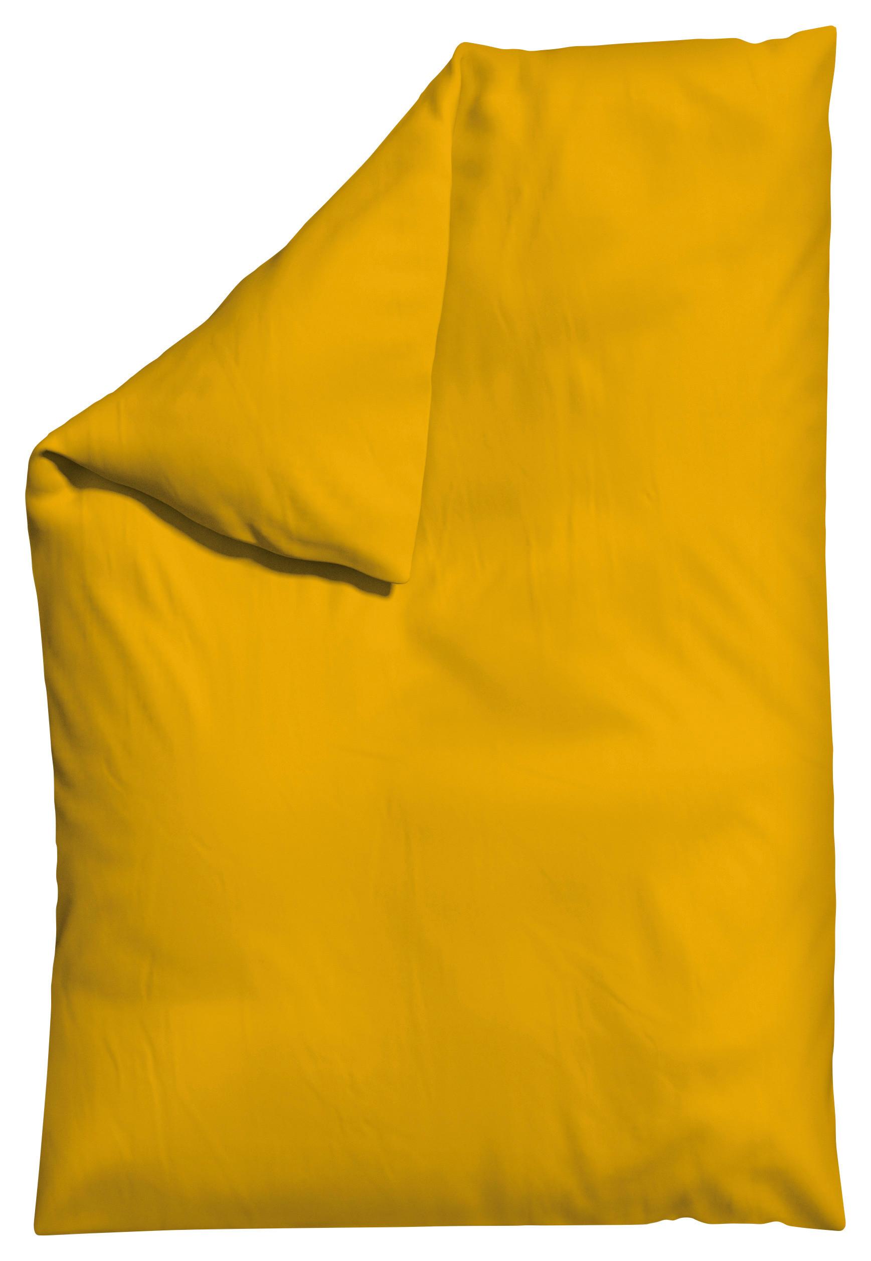 Bettdeckenbezug Woven Satin Currygelb ca. 135-140x200cm - Currygelb, Basics, Textil (135-140/200cm) - Schlafgut