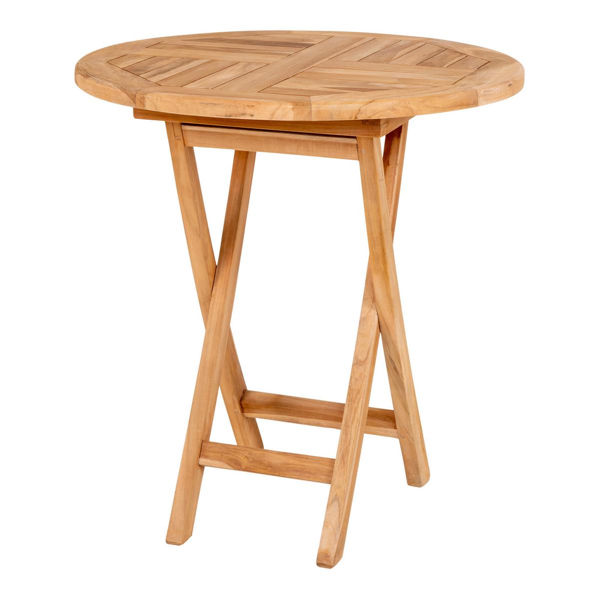 Gartentisch Oviedo Echtholz ca. 70x70x75 cm - Braun, MODERN, Holz (70/70/75cm) - Gardenson