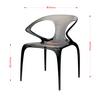 DESIGNFÅTÖLJ LIAS -TREND- - grå, Modern, plast (59/80/55cm) - Premium Living