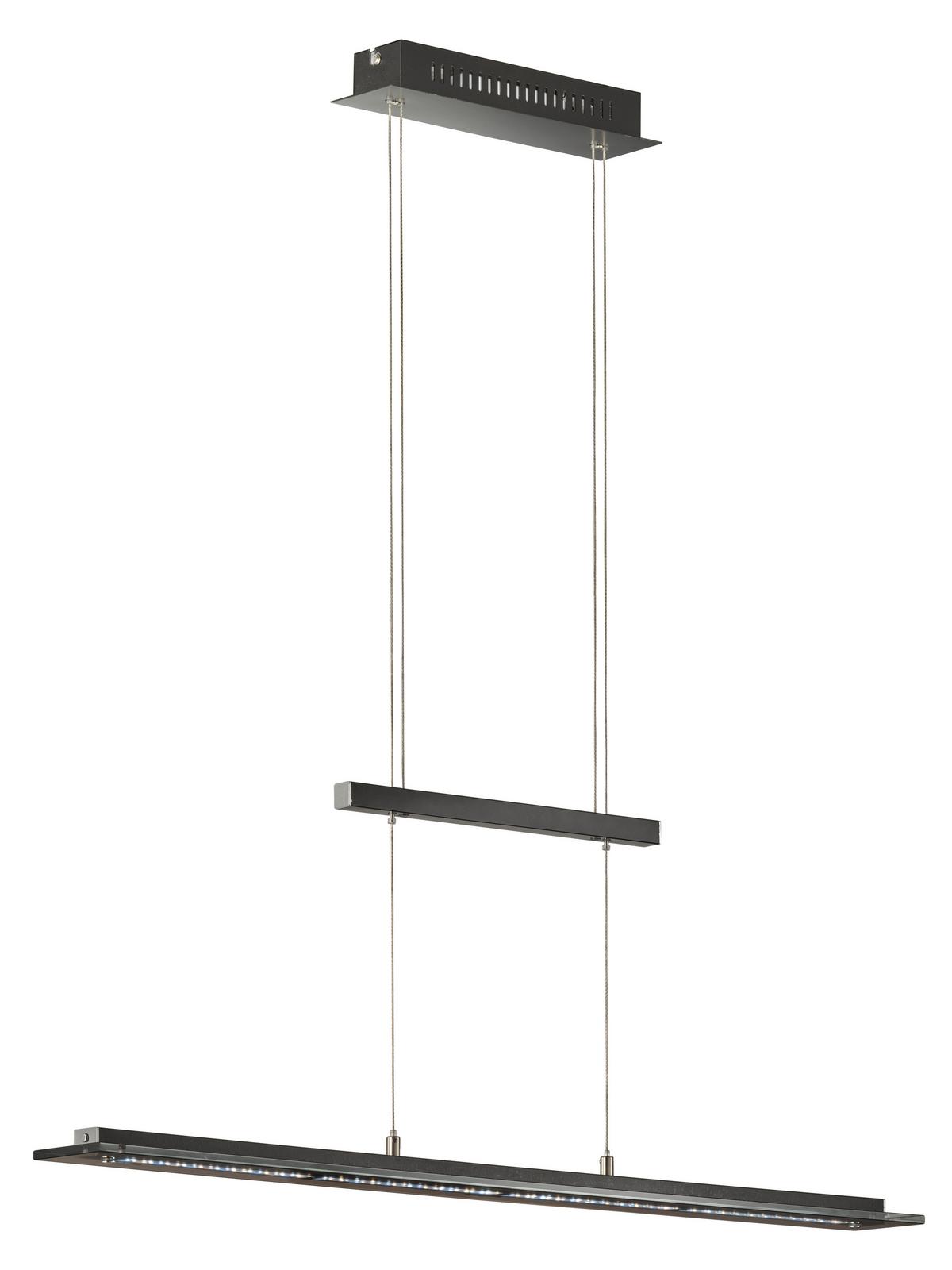 LAMPA WISZĄCA LED 60442 - czarny/kolor chromowy, Trend, metal/szkło (88/9/80-150cm) - Fischer & Honsel