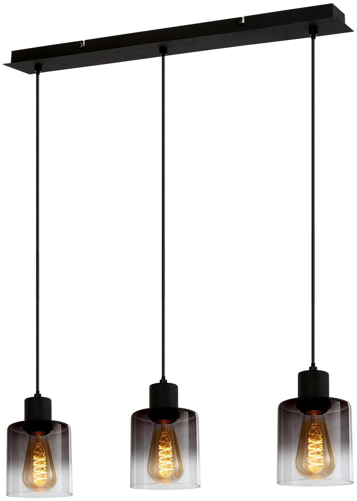 Viseča Svetilka Estelle, 3 X 25 W - črna, kovina/umetna masa (64/12/120cm) - Mömax