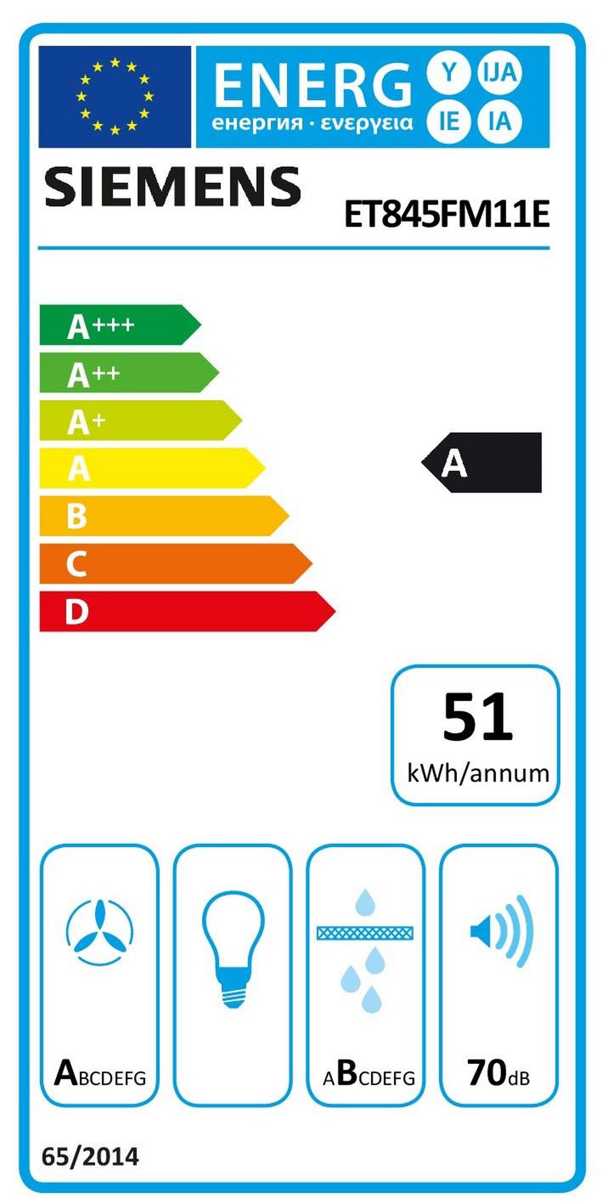 Kochfeld-Dunstabzug-Kombi ET845FM11E - Schwarz, Glas/Metall (79,5/20,4/51,7cm) - Siemens