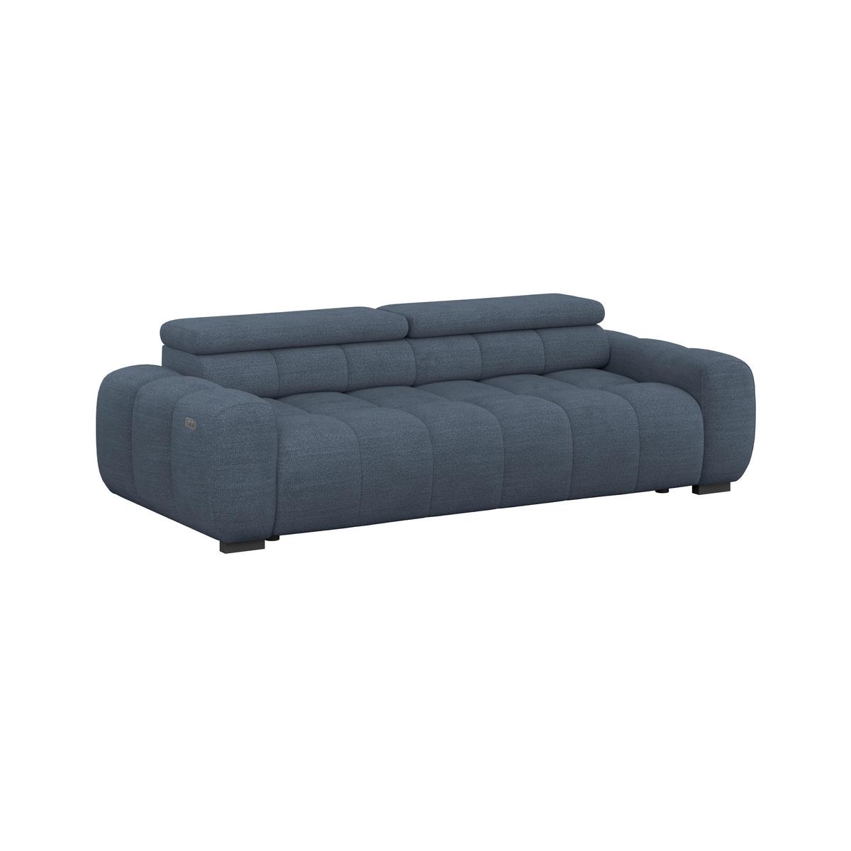Velika Sofa Bull - plava/crna, Trend, tekstil/plastika (248/77-97/108cm) - Luca Bessoni