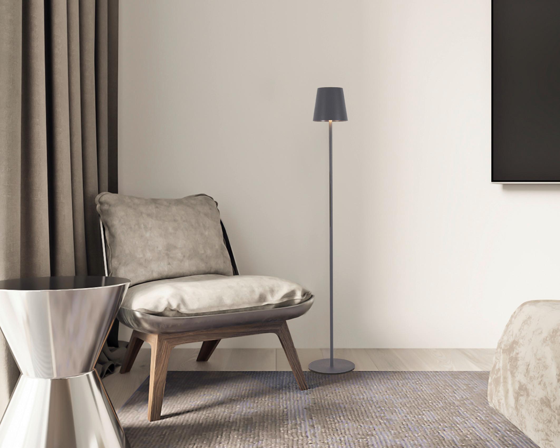 LED-UTOMHUSLAMPA AUSI - antracit, Modern, metall/plast (22/22/130cm) - Modern Living