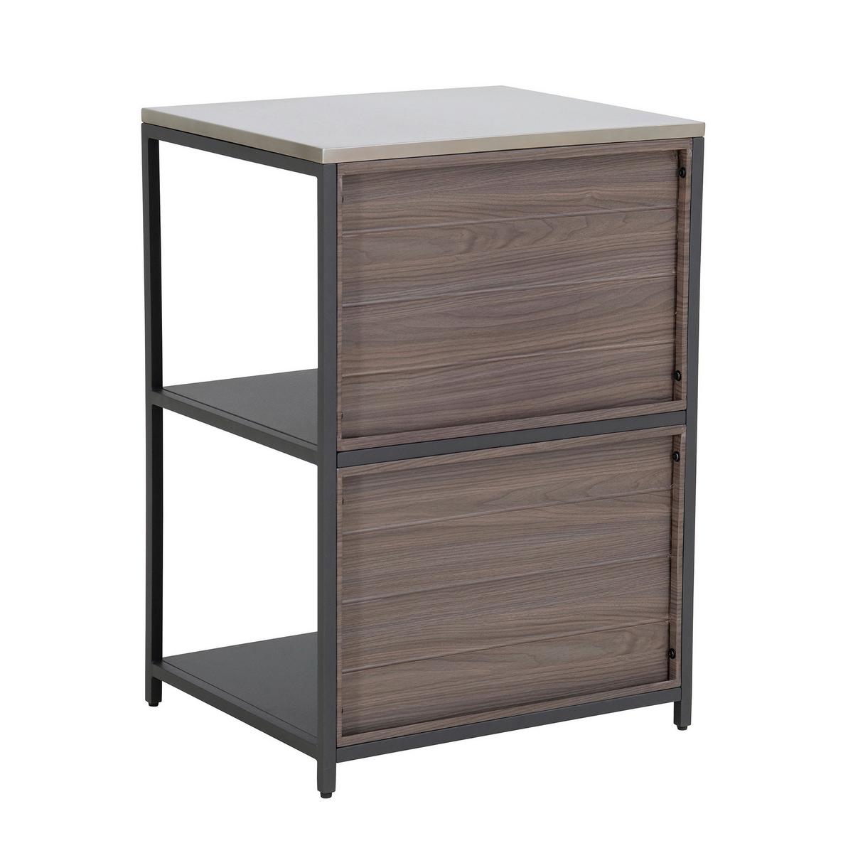 Outdoorküche Küchenregal Mambo Braun/Schwarz - Schwarz/Braun, Basics, Metall (63,5/91,5/54cm) - Modante
