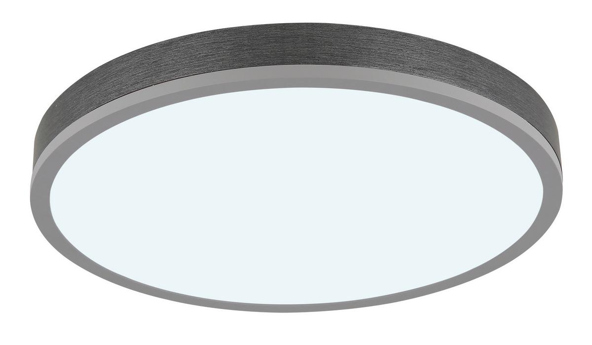 LED-DECKENLEUCHTE 416080AD2R-CCT DORO - Weiss/Dunkelgrau, Basics, Kunststoff/Metall (45/8,5cm) - Globo