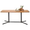 MATBORD VALLETTA - svart/ekfärgad, Modern, metall/trämaterial (180/90/76cm) - Premium Living