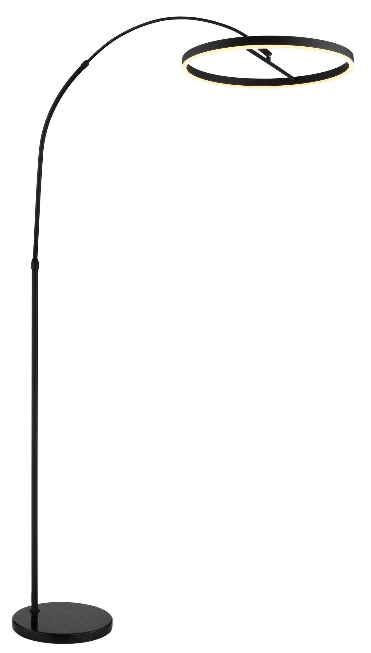 Led Podna Svjetiljka Jerrold - bijela/crna, Design, kamen/metal (15/107cm) - Globo