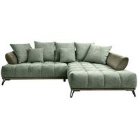 Ugaona Garnitura Largo N - zelena/crna, Moderno, tekstil/metal (262/184cm) - Modern Living