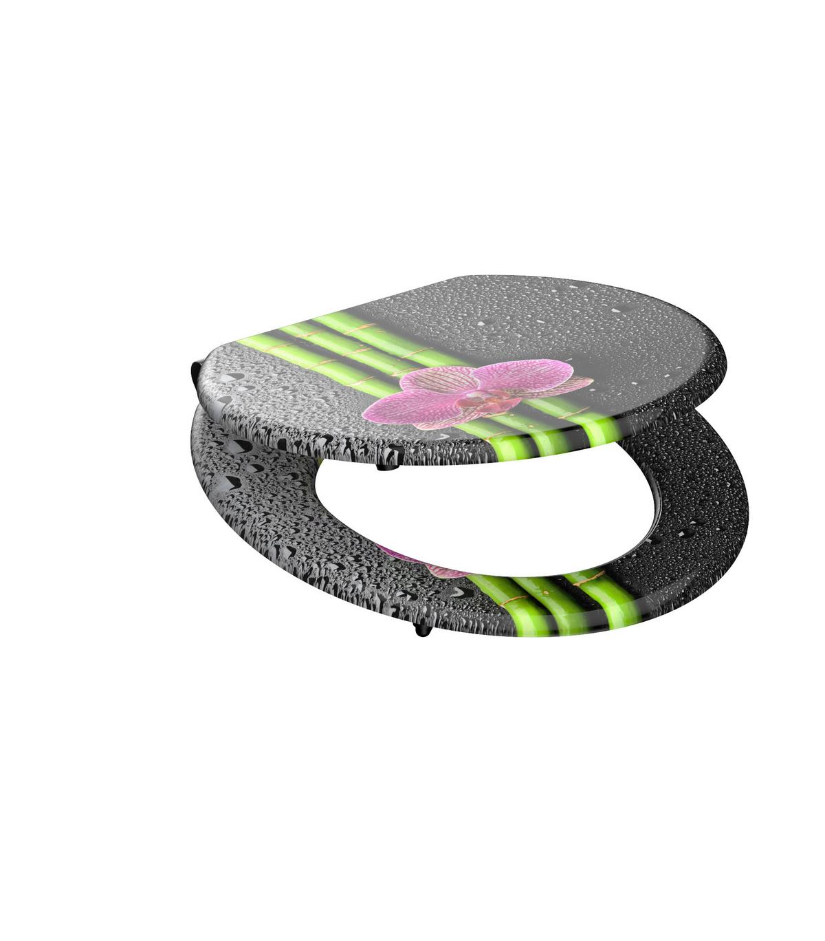 Capac WC Asia - antracit, material pe bază de lemn (37,5/1,7/45cm) - Schütte