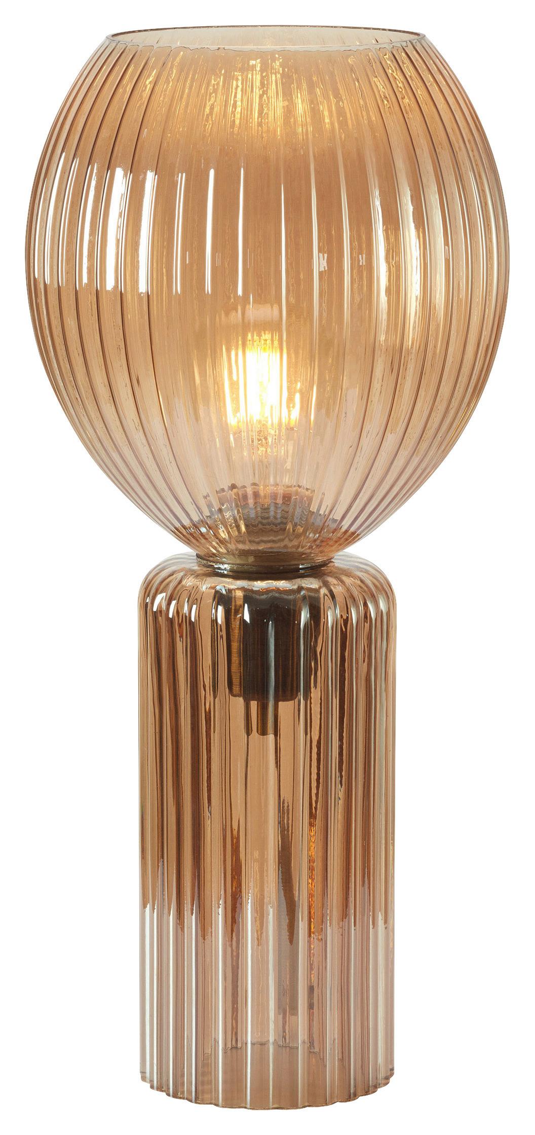 Tischleuchte Toulipa Bernsteinfarben max. 40 Watt - Bernsteinfarben, Basics, Glas (18/18/40cm) - Markslöjd