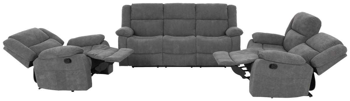 Dvosed Chester, Siva - siva/črna, Basics, umetna masa/tekstil (153/101/90cm) - P & B