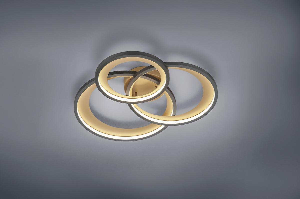 LAMPA SUFITOWA LED 673810332 GRANADA - czarny/biały, Basics, tworzywo sztuczne/metal (71,5/10,5/63,5cm) - Trio Leuchten