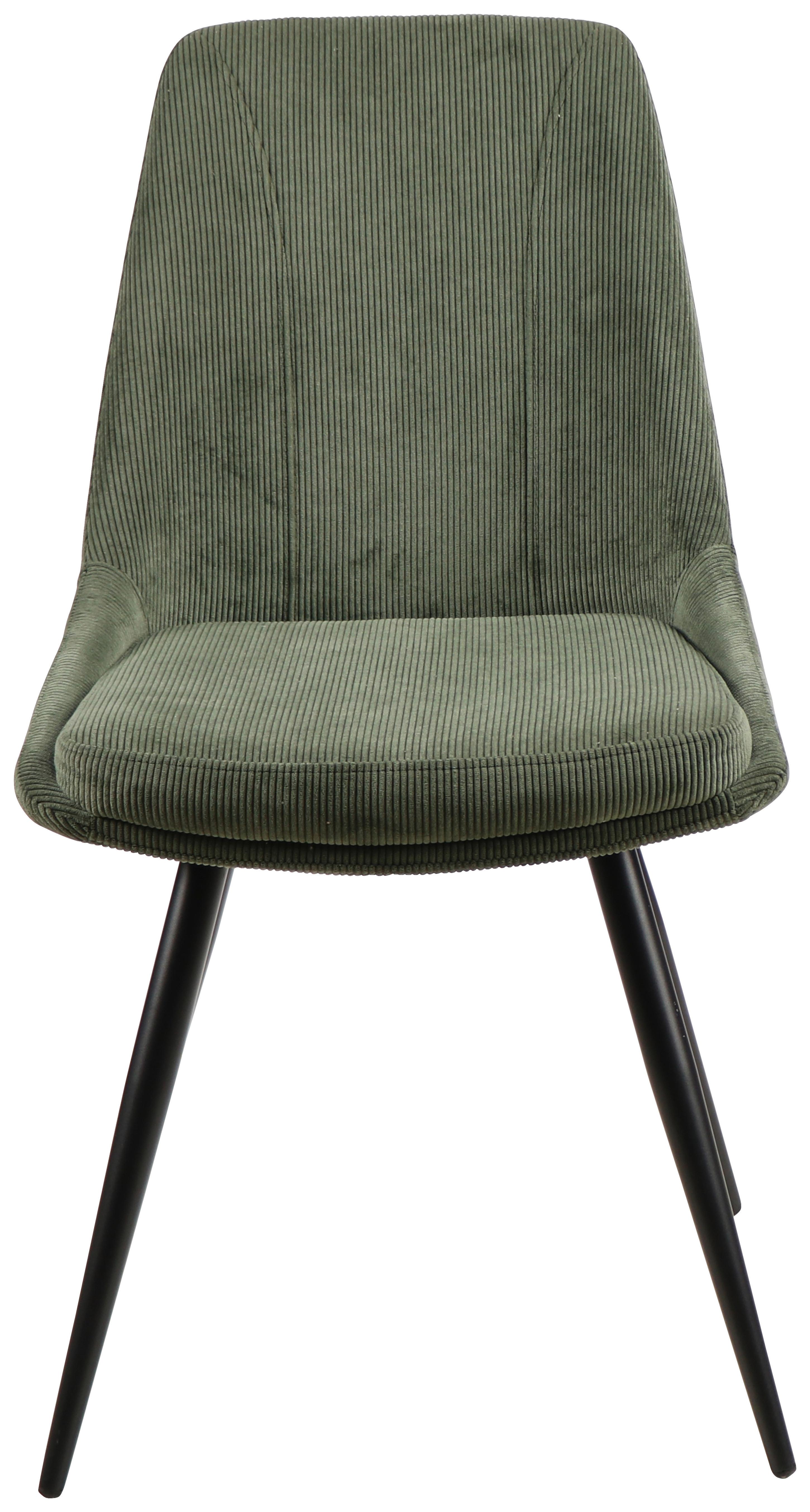 KRZESŁO CORINNA - zielony/czarny, Modern, metal/drewno (49/88/59cm) - MID.YOU