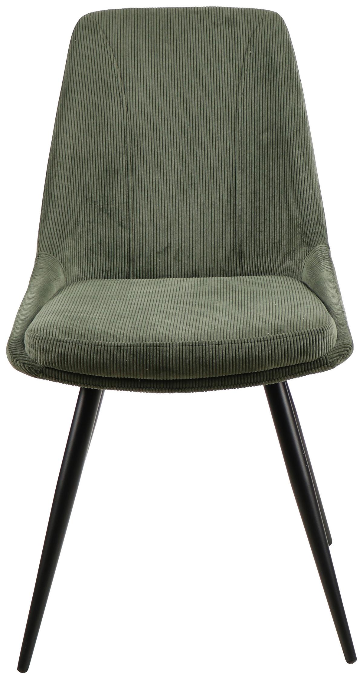 KRZESŁO CORINNA - zielony/czarny, Modern, metal/drewno (49/88/59cm) - MID.YOU